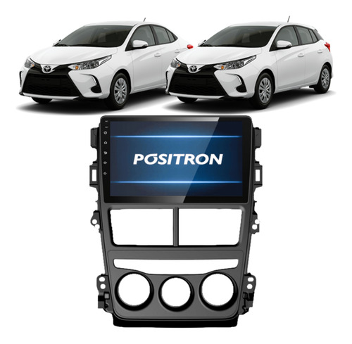 Central Multimídia Dedicada 9 Pol Toyota Yaris Com Moldura