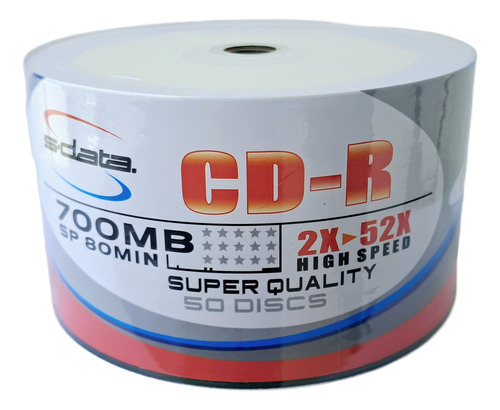 Cd-r Virgen S-data 700 Mb 52 X 80 Min Printable S. Quality