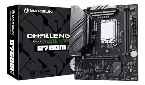 Placa Mãe Maxsun B760m D5 Ms-challenger, Intel 14, 13, 12a Preto