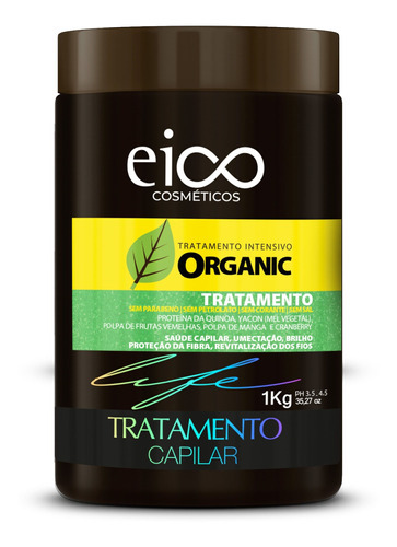 Máscara Tratamento Intensivo Eico Organic 1kg Umectação