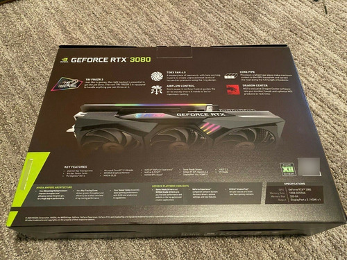Imagen 3 de 3 de Msi Geforce Rtx 3080 Gaming X Trio 10gb Gddr6 Graphics Card