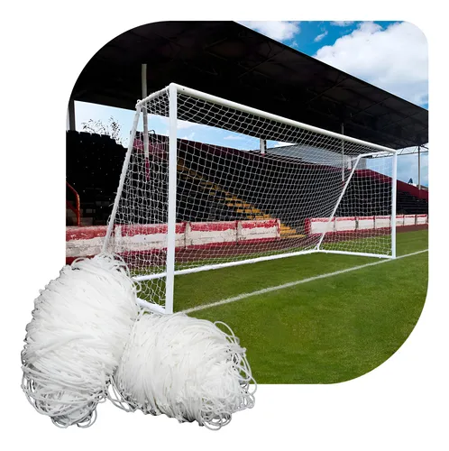 Red De Fútbol 11 2mm Nylon 7.5x2.5x0.6m Uv Gismar - Queofert Blanco
