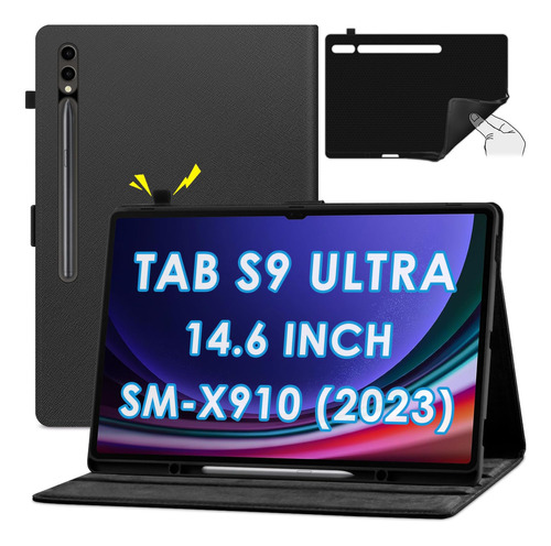 Detuosi Funda De Cuero Para Samsung Galaxy Tab S9 Ultra (5g/