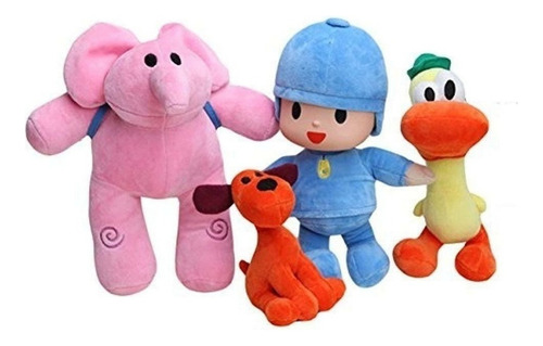 4 Piezas Pocoyo Elly Pato Muñeco De Peluche Juguete Regalo