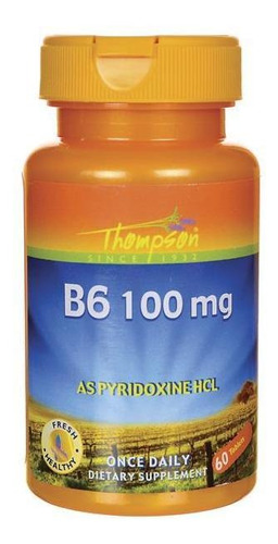 Vitamina B 6  Thompson - 60caps-100 Mg  De Thompson