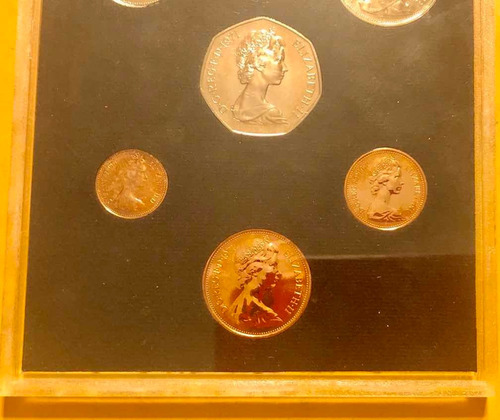Set 6 Monedas 1971 Inglaterra Ynorte Irlanda Sistema Décimal (Usado)