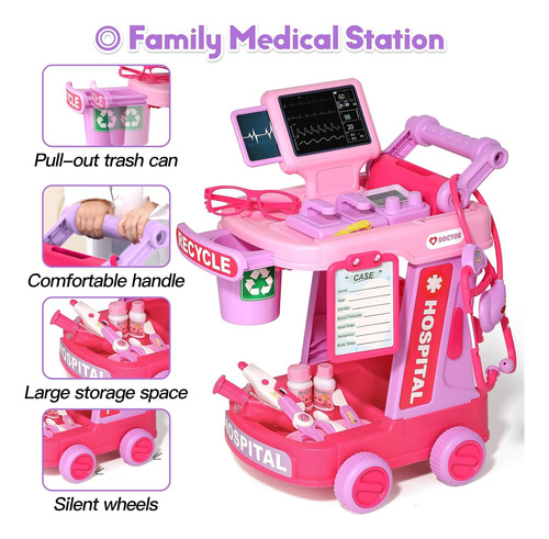 Doctor Kit For Toddlers Aged 3 4 5, Medical Pretend Play ...