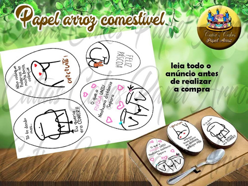 Meme Flork Páscoa Papel De Arroz  Para Ovo De Colher 350 Gr 