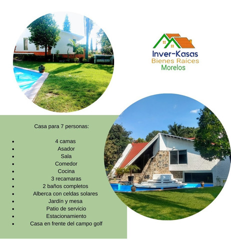 Casa Canarios Disponible Para Fines De Semana En Lomas De Cocoyoc