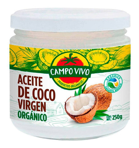 Aceite De Coco Campo Vivo Extra Virgen Orgánico 300g