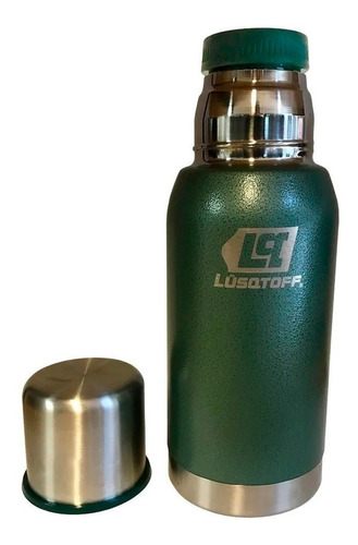 Imagen 4 de 6 de Termo Lusqtoff Acero Inoxidable 750 Ml Verde Frio Calor 3/4l Color Verde