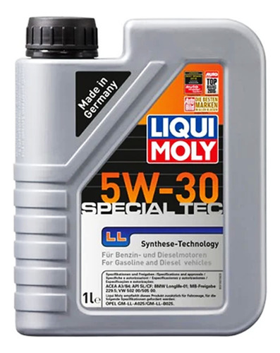 Aceite Sintetico 5w30 Motor A Gasolina Liqui Moly 1 Litro