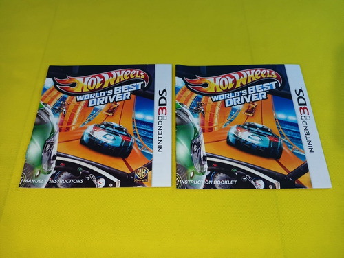 Manual Original Hot Wheels World's Best Driver Nintendo 3ds