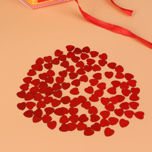 Confeti De Lentejuelas Con Forma De Corazón Morado, 2000 Uni