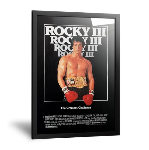 Cuadro Película Rocky Balboa 3 Boxeo Enmarcado De 20x30cm