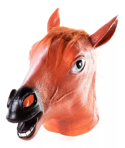Adesivo Quadrado Máscara assustador da cabeça de cavalo