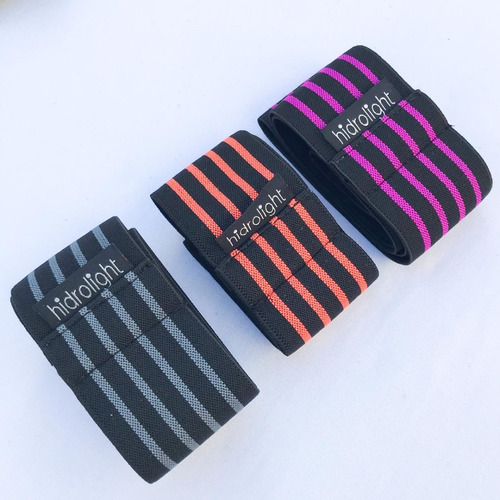 Imagem 5 de 9 de Hip Band Elástico Suave Kit C/ 3 Extensor Fitness Ginástica