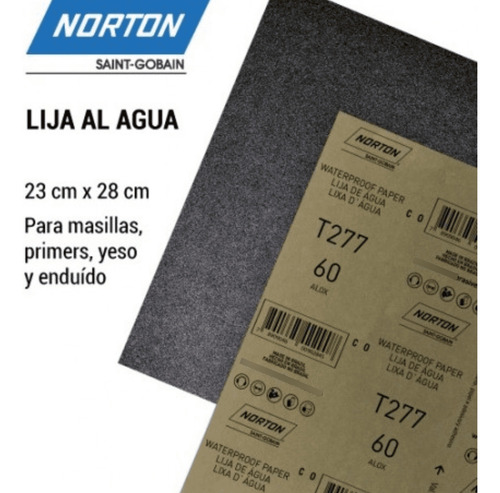 Lija Al Agua 230x280mm Grano 320 T277 Norton