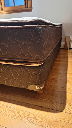 Sommier Y Colchon Kavanag Monaco 140 X 190 Espuma Marrón (Usado)