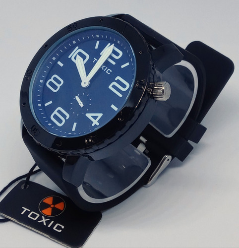 Relogio Toxic Area 51 Preto Azul Novo Com Estojo Nixon 51-30