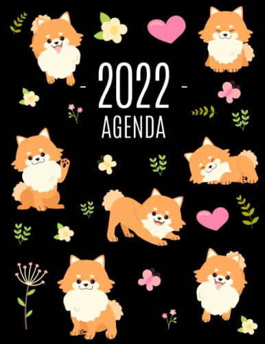 Pomerania Agenda 2022: Planificador Mensual Con Perro | Con