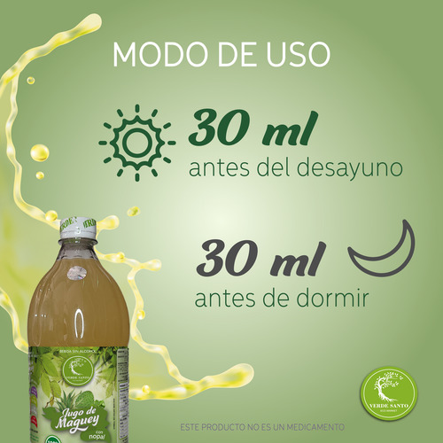 Jugo Magey Con Nopal Verde Santo Natural Original 1 L