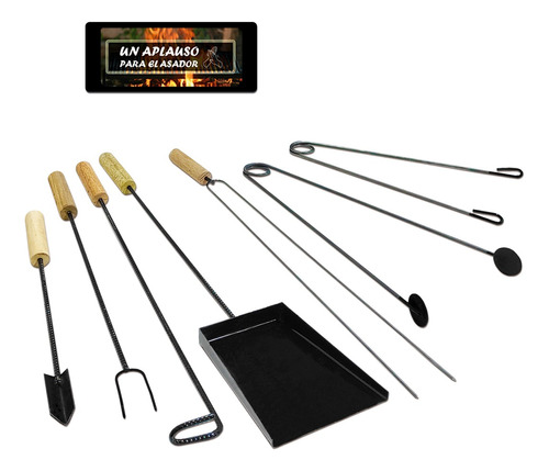 Juego De Parrilla Asado Accesorios Asador Herramientas Set