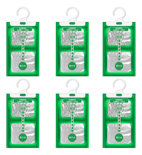 6x5 Bolsas Deshumidificadoras Slim Company Detergente Desecante Absorbe Humedad Antimoho Higroscópicas Para Colgar