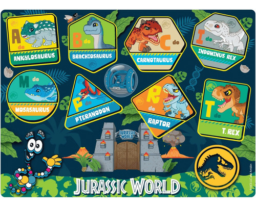 Jogo Educativo Encaixa Nome Dos Dinossauros Jurassic World