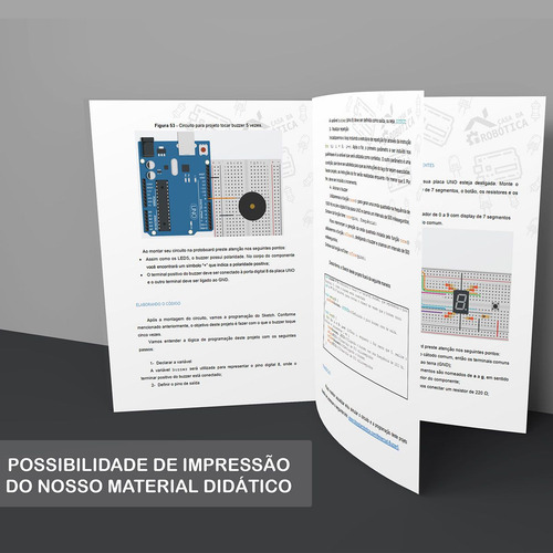 Mega Kit Robótica Para Arduino Mega Com Tutorial + Maleta