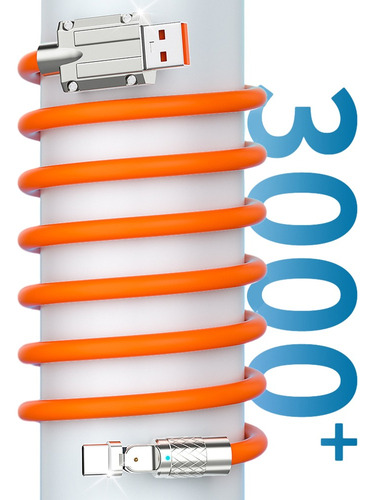 Cables De Datos Usb Tipo C De 120 W, 6 A, Carga Rápida Y Rot