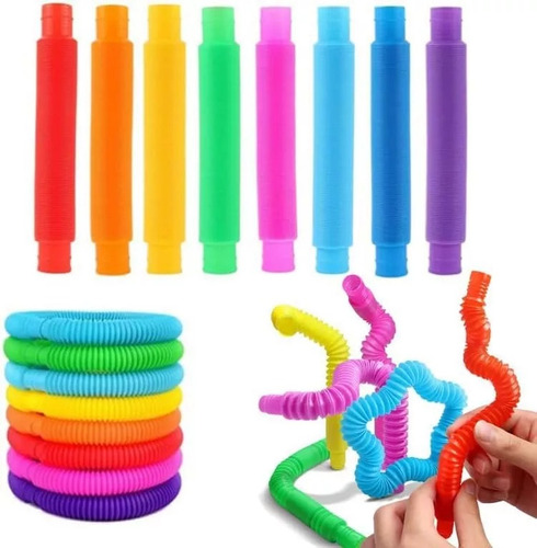 Y 96 Piezas Pop Tubes Fidget Toys, Juguetes Sensoriales