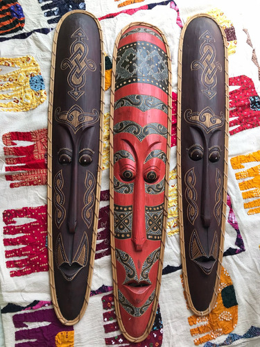 Mascaras Decorativas Africanas De Madera