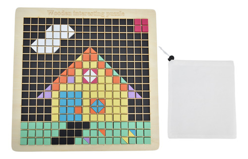 Rompecabezas De Mosaico De Madera Para Niños, Educación Temp