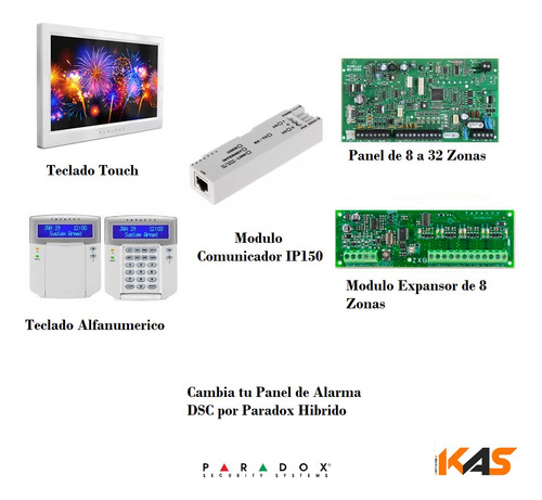 Kit3 Central De Alarma Paradox Mg5050 Combo - Por Pedido