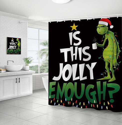 Cortinas De Baño Navideñas Grinch For Decoración Del Hogar