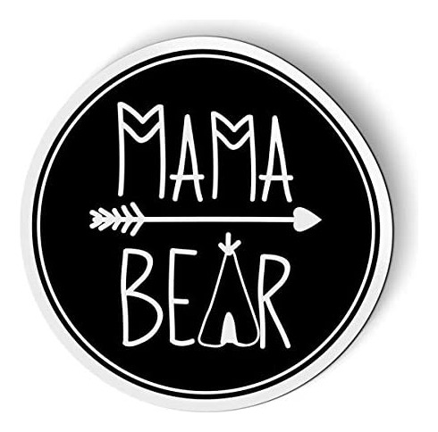 Gt Graphics Express Mama Bear Camping Negro - Iman De 5.5  