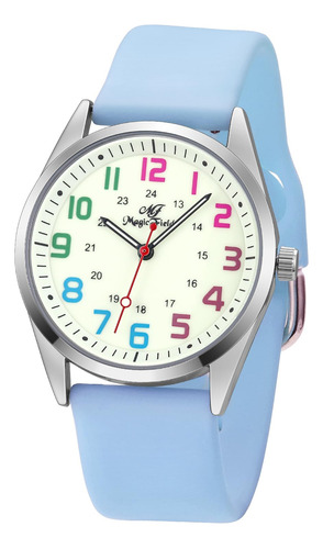 Reloj Manchda Para Mujer Impermeable Silicona Luminosa 24h A