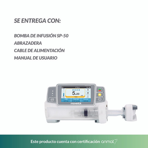 Imagen 5 de 8 de Bomba De Infusión Jeringa Maverick Sp-50 Premium