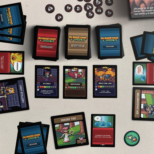 Imagen 3 de 6 de Juego De Mesa Dungeons & Drinks Bureau Muy Lejano