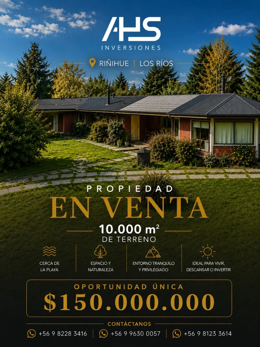 Imagen 1 de 24 de Ríñihue Los Ríos 10.000 M² $180.000.000