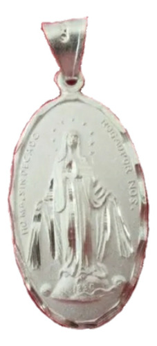 Medalla Virgen Milagrosa Plata Fina .925.