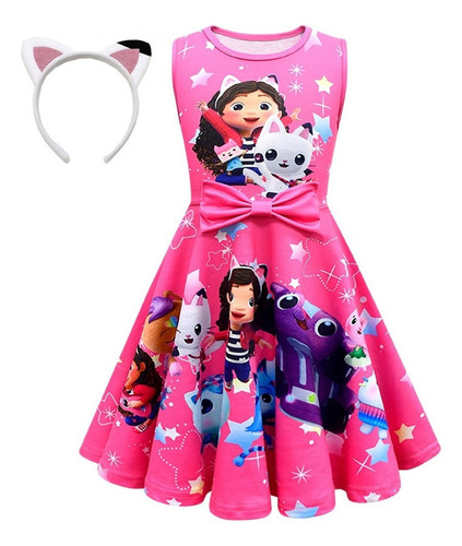 Disfraz De Cosplay Gabby Dollhouse Para Niñas Halloween Fantasean Fiesta Vestido De Princesa Q