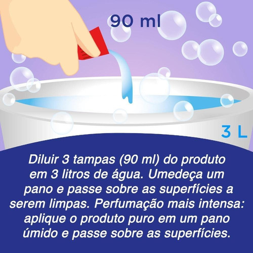Imagem 2 de 7 de Limpador Perfumado Veja 2l Flores E Sonhos C/30% Off
