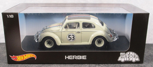 Hot Wheels 1/18 - Herbie - Fusca 1962 - Entrega Inmediata