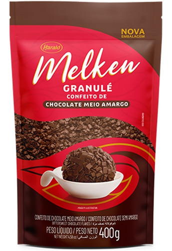 Chocolate Granulado Meio Amargo Granulé 400g - Melken Harald