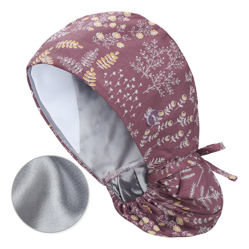 Qba Gorra De Trabajo Ajustable Con Botón, Gorro Forrado De
