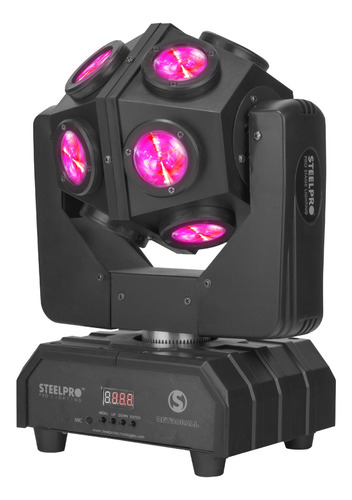 Cabeza Móvil Rgb 4 En 1 Full Color 12x15 Watts Dmx Steelpro