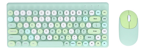 Teclado Y Ratón Usb, Inalámbrico, Bonito Mix De Colores, 86