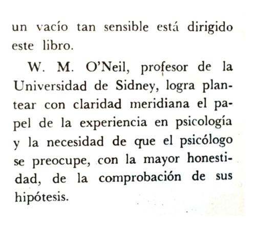 Introducción Método En Psicología O'neil Manual / Cs Eudeba (Usado)